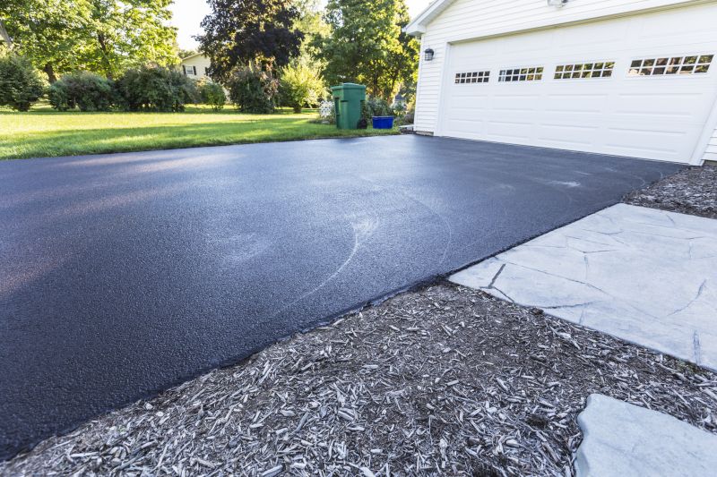Newly Paved Asphalt Driveway