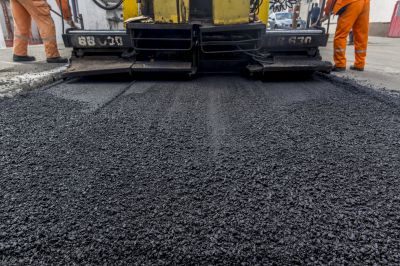 Asphalt Paving Equipment in Use